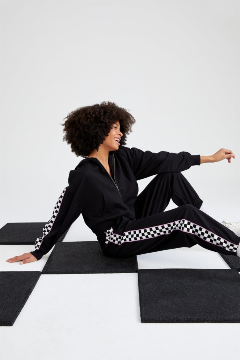 FEMME Noir Pantalon Tissu Sweat Fin Coupe standard DeFactoFit Jogging