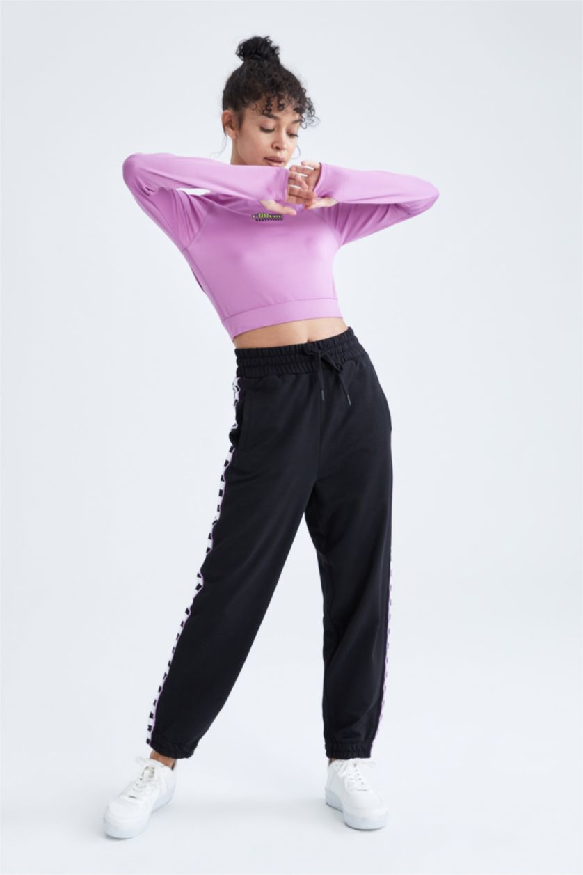 FEMME Noir Pantalon Tissu Sweat Fin Coupe standard DeFactoFit Jogging