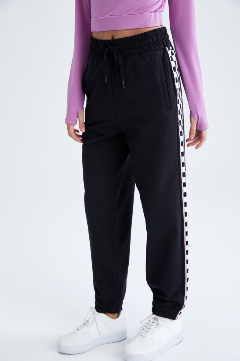 FEMME Noir Pantalon Tissu Sweat Fin Coupe standard DeFactoFit Jogging