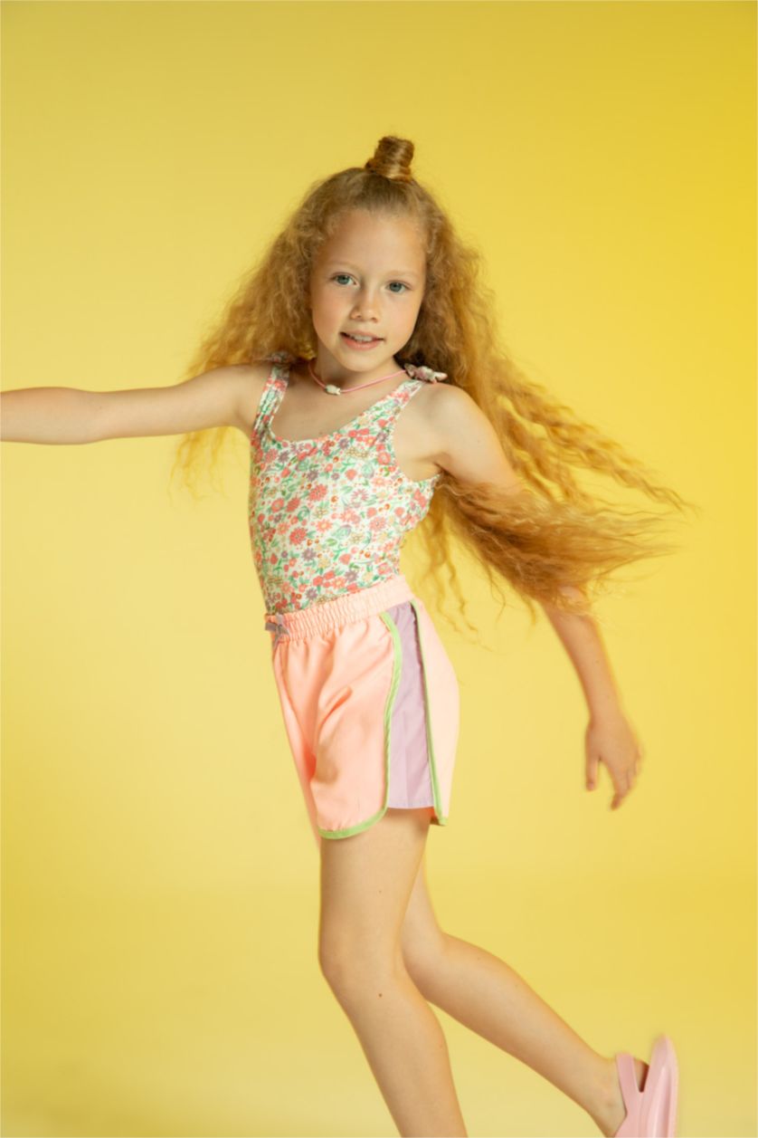 GIRLS & TEENS Neon Pink Girl Swimming Shorts