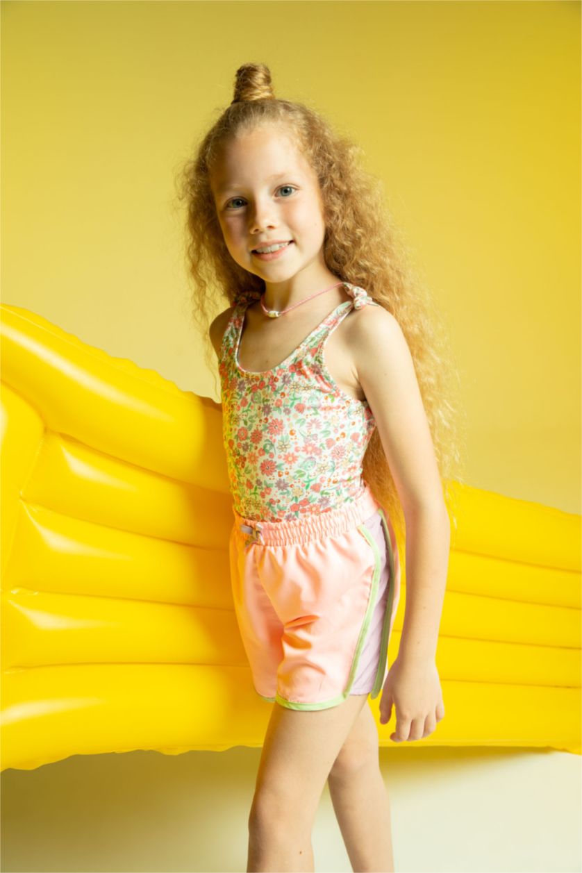 GIRLS & TEENS Neon Pink Girl Swimming Shorts