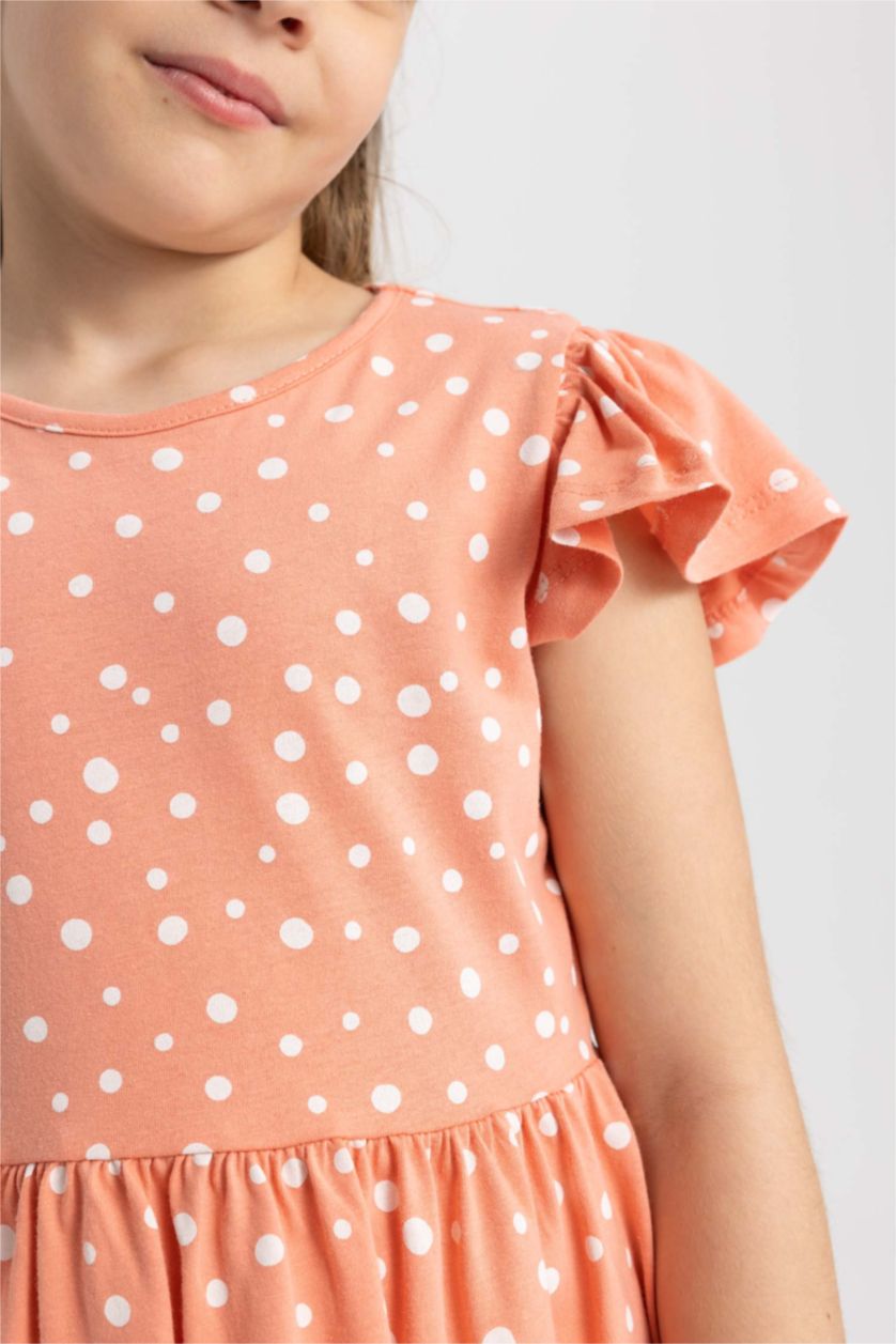 بنات سيموني فستان بناتي ممشط قصة عادية