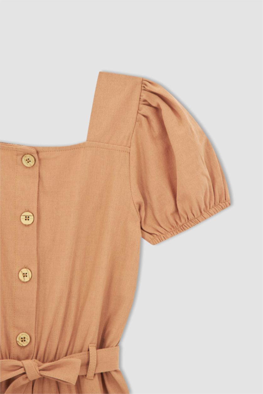 بنات وردي جمبسوت قطن قصة عادية بأكمام قصيرة