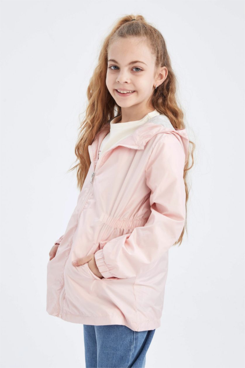 GIRLS & TEENS Light Pink جاكيت مطر قصة عادية