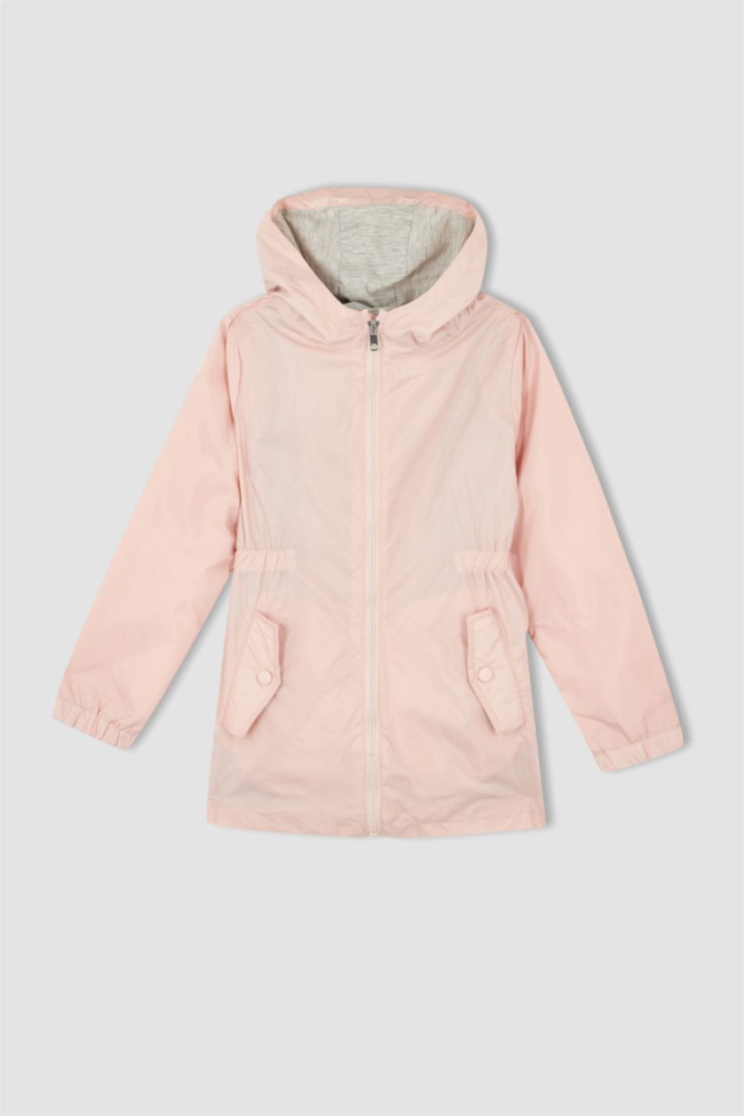 GIRLS & TEENS Light Pink جاكيت مطر قصة عادية