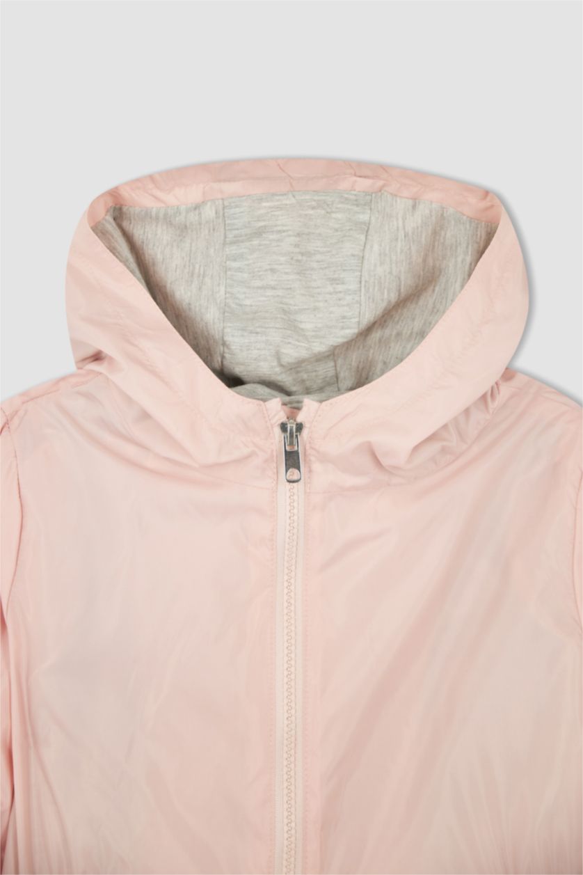 GIRLS & TEENS Light Pink جاكيت مطر قصة عادية