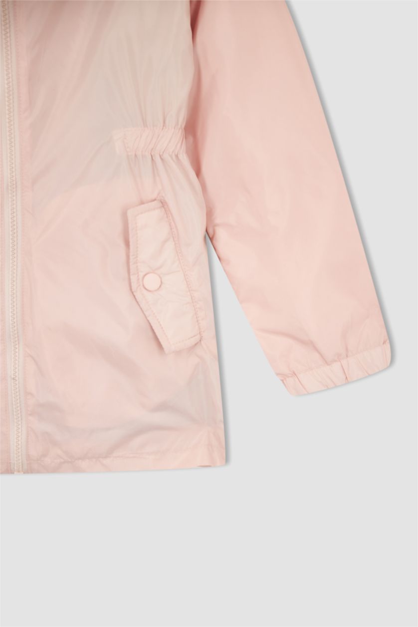 GIRLS & TEENS Light Pink جاكيت مطر قصة عادية