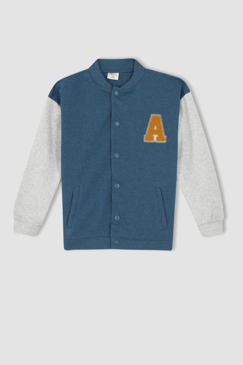 أولاد ميلانج بترولي جاكيت قصة عادية بياقة كوليج