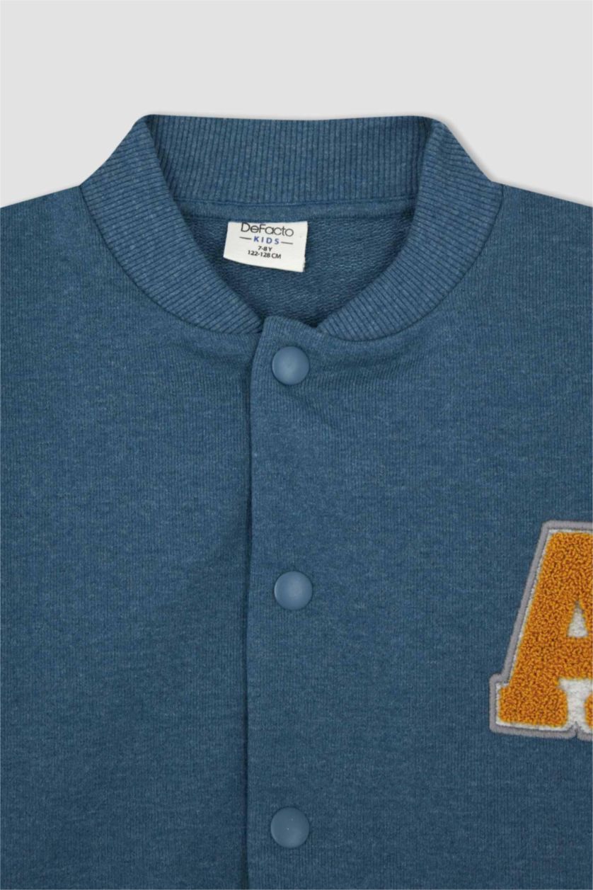 أولاد ميلانج بترولي جاكيت قصة عادية بياقة كوليج