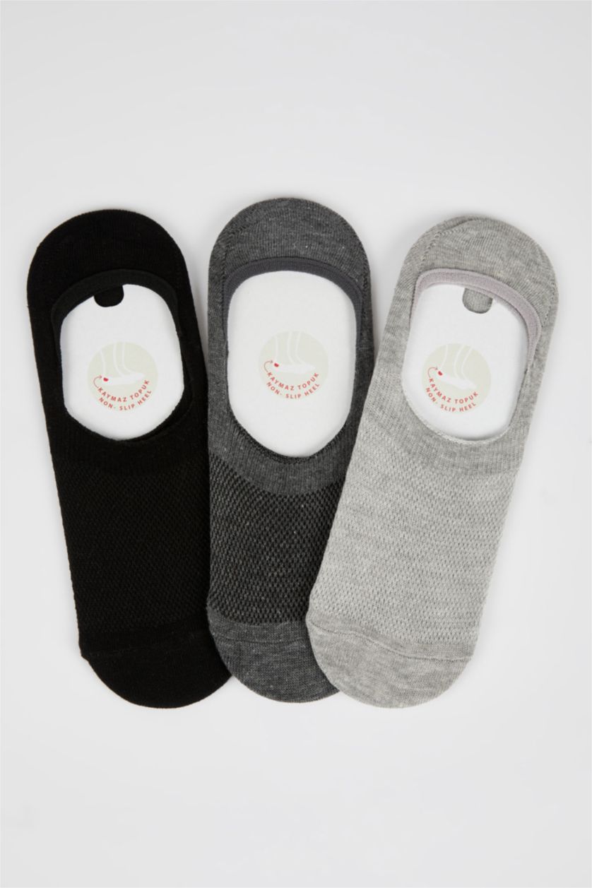 MAN Grey Men Basic 3-pack Ballet Socks