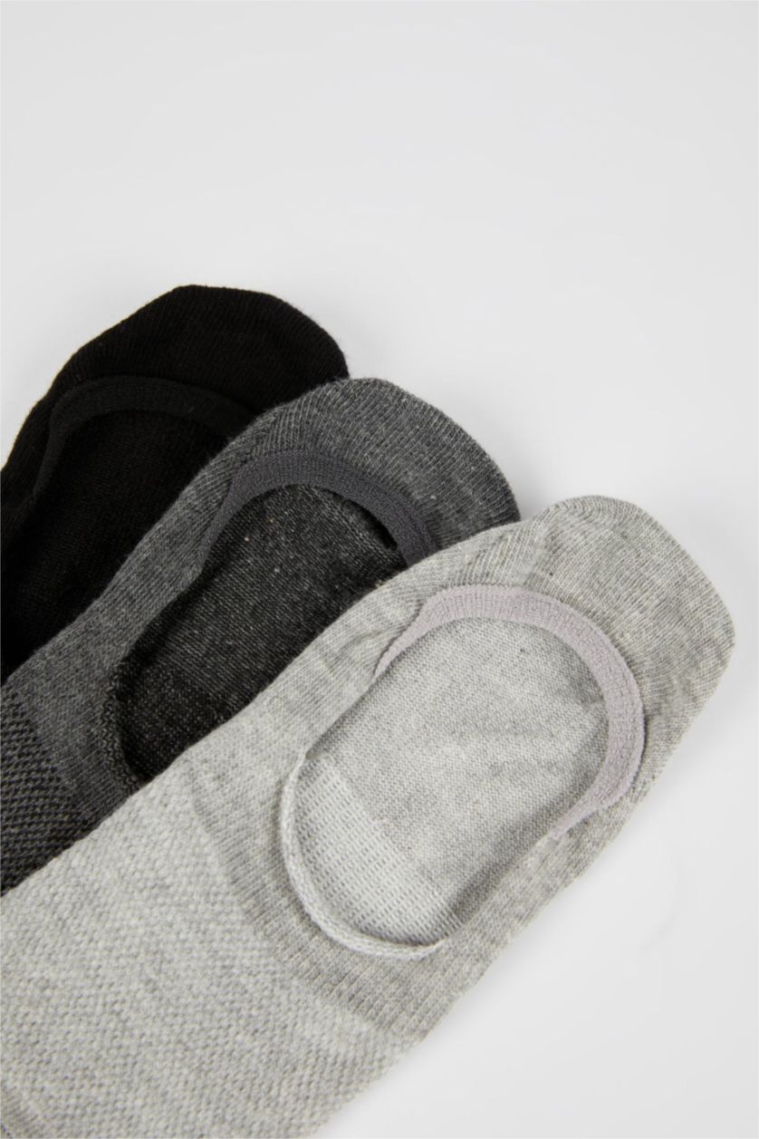 MAN Grey Men Basic 3-pack Ballet Socks