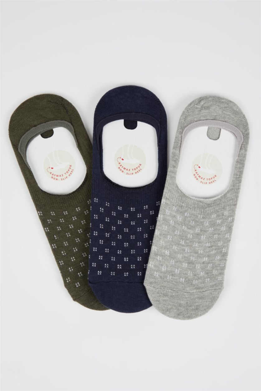 MAN MIXED Men's Patterned Cotton 3-pack Ballet Socks