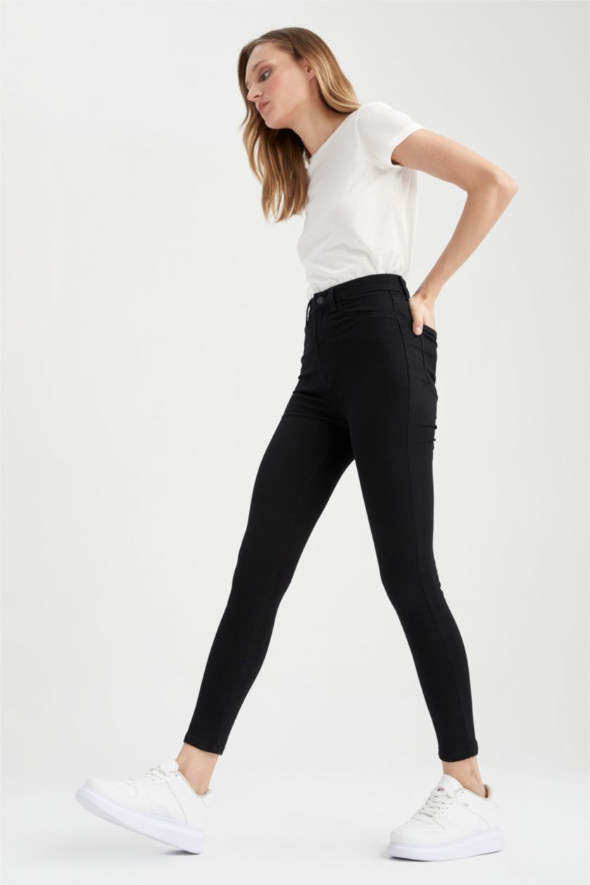 Kadın Siyah Yüksek Bel Pantolon