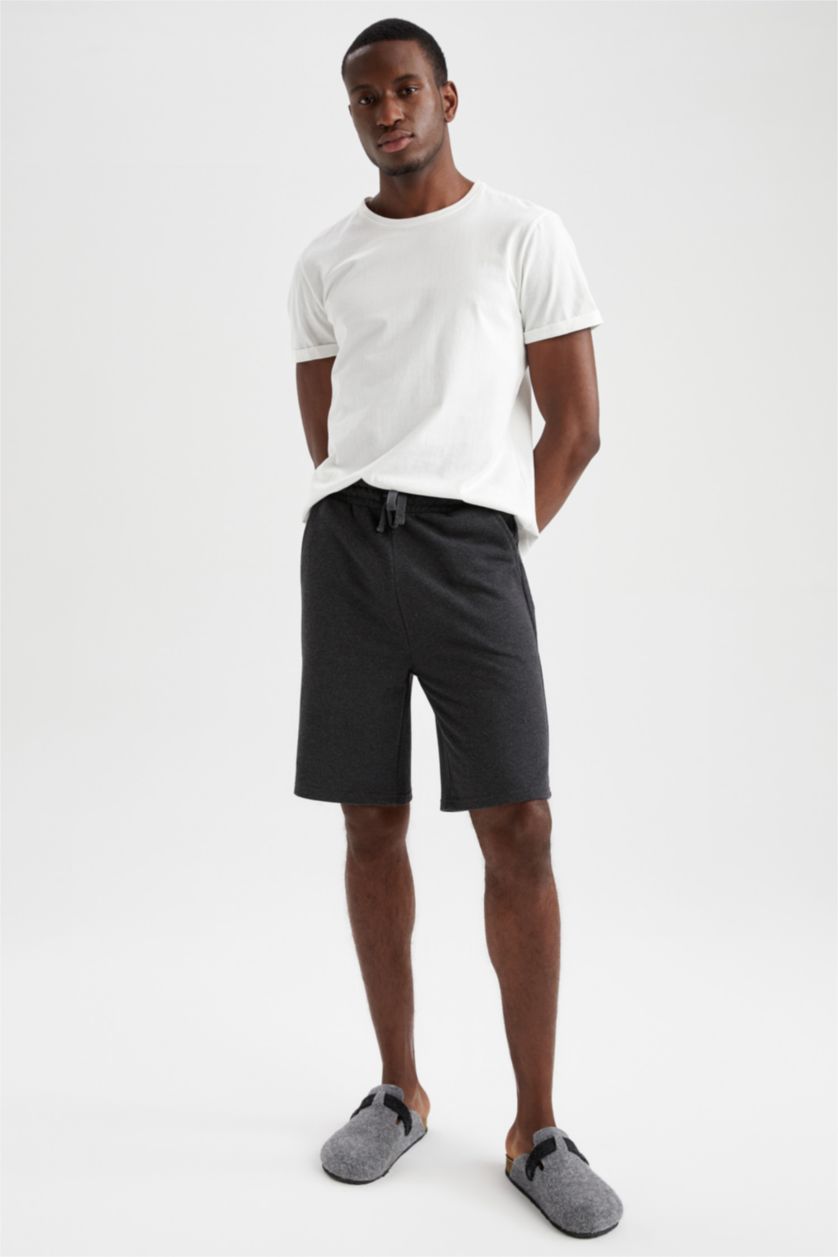 HOMME Anthracite Short De Sport À Taille Élastiquée