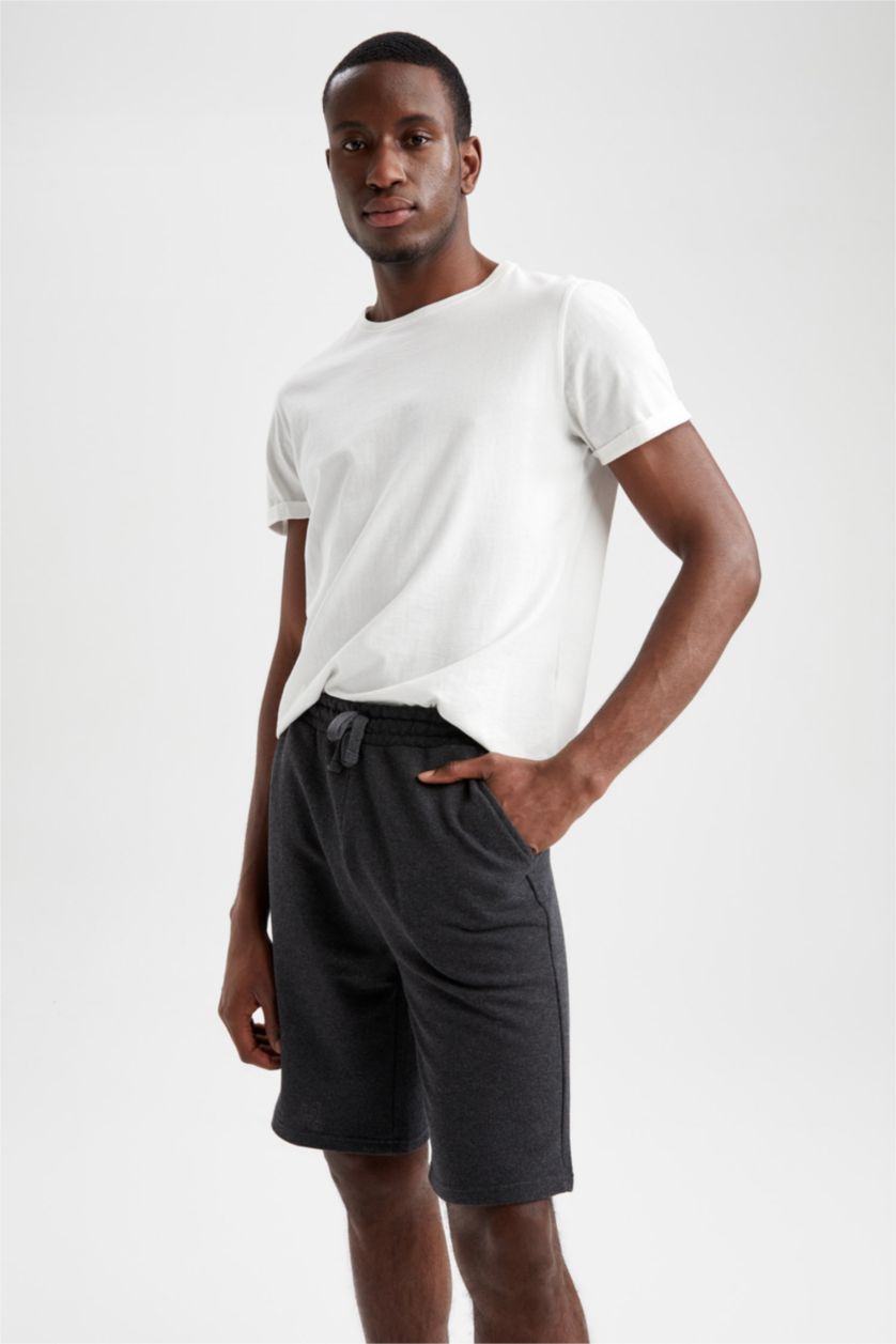 HOMME Anthracite Short De Sport À Taille Élastiquée