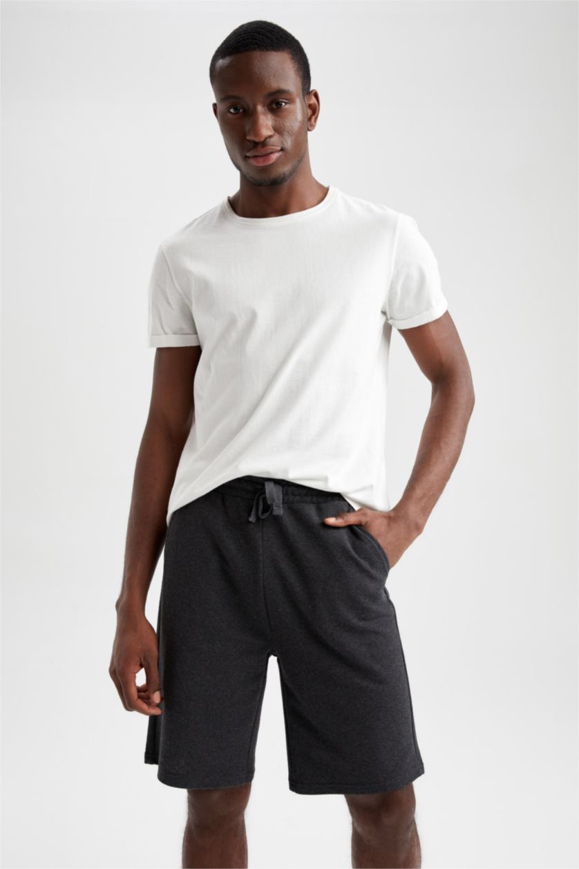 HOMME Anthracite Short De Sport À Taille Élastiquée