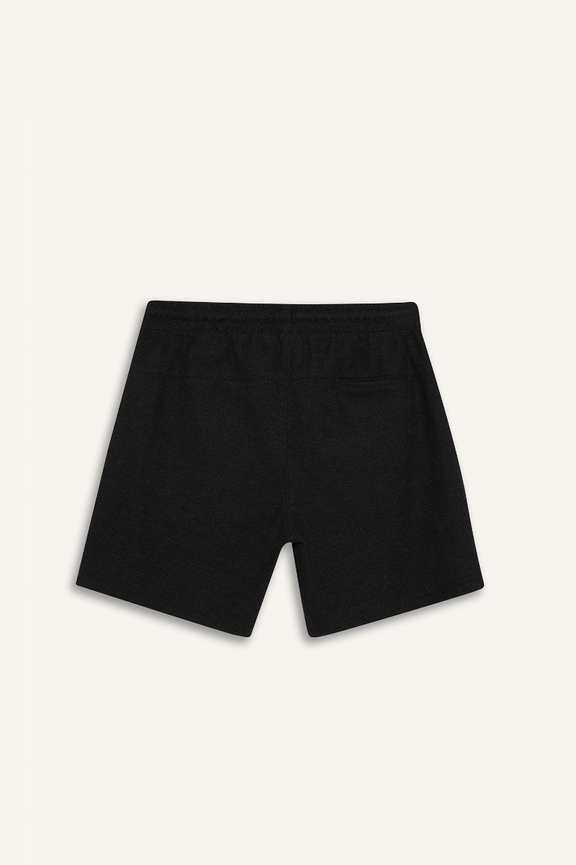 Man Black Slim Fit Super Skinny Hem Shorts