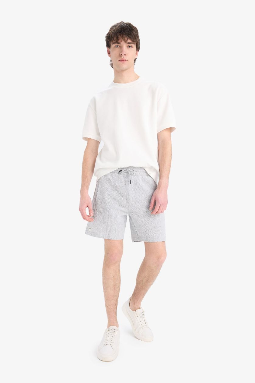 Erkek Grimelanj Slim Fit Dar Kesim Dar Paça Şort