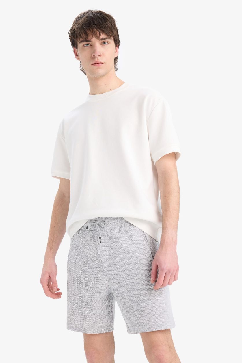 Erkek Grimelanj Slim Fit Dar Kesim Dar Paça Şort