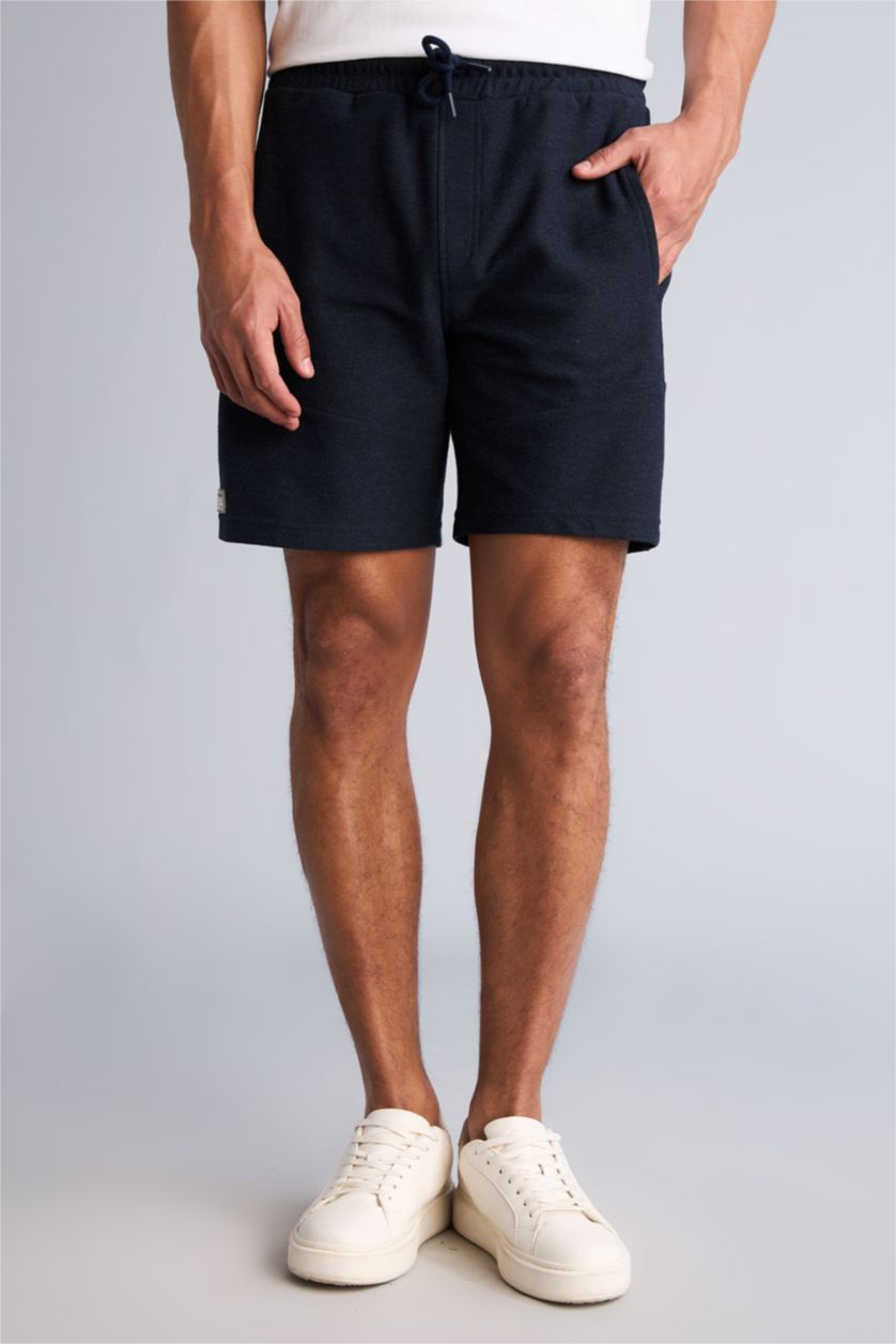 Erkek Lacivert Slım Fıt Şort