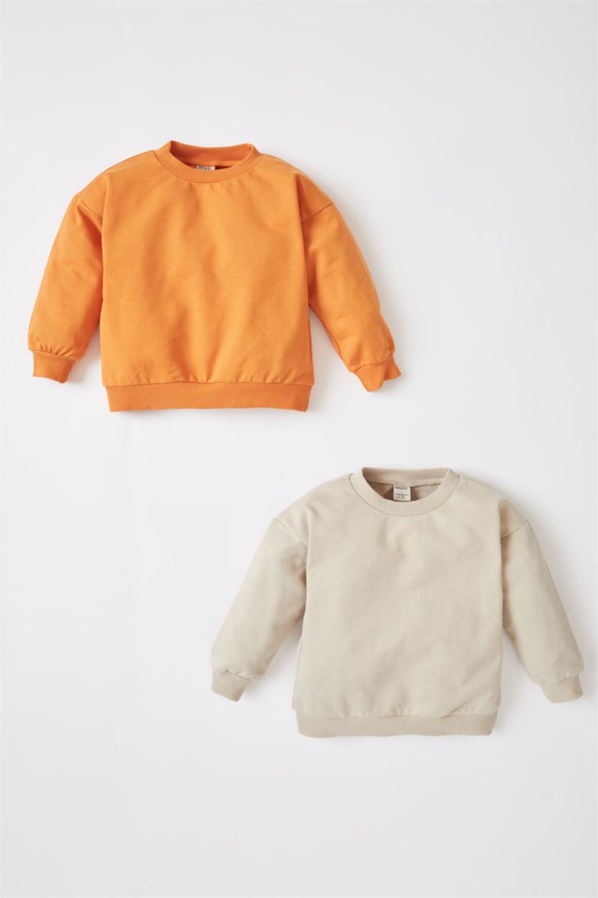 ХЛОПЧИК Бежевий Світшот стандартного крою з тонкої тканини для малюків хлопчиків