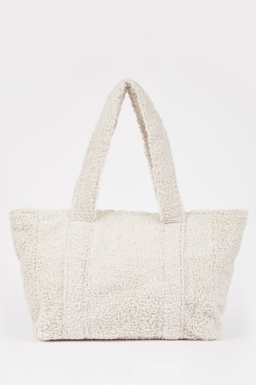 Kadın Vizon Kadın Suni Kürklü Tote Omuz Çantası