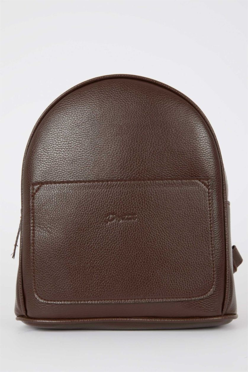 Kadın Koyu Kahve Kadın Büyük Suni Deri Sırt Çantası