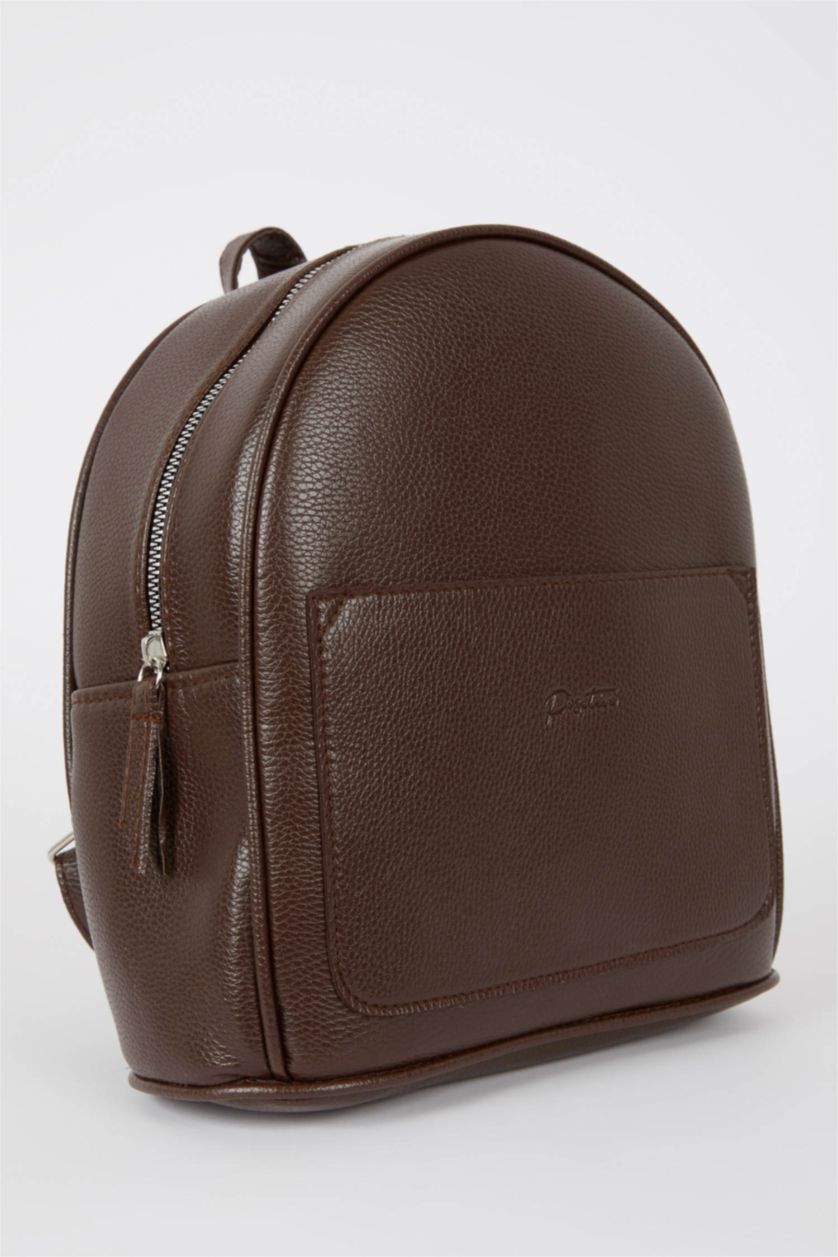 Kadın Koyu Kahve Kadın Büyük Suni Deri Sırt Çantası