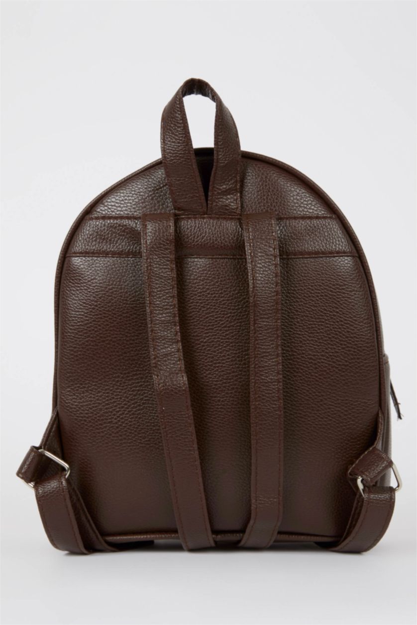 Kadın Koyu Kahve Kadın Büyük Suni Deri Sırt Çantası