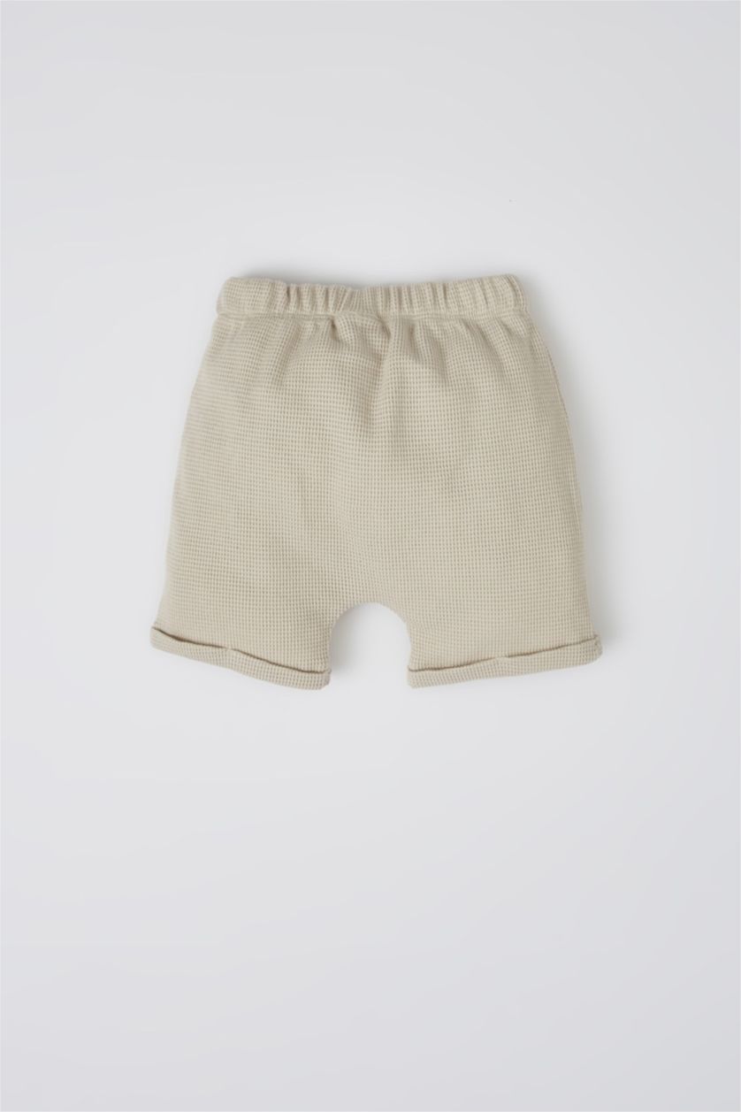 BÉBÉ GARÇON Beige Short bébé garçon coupe régulière texturé gaufré avec poche kangourou à la taille flexible