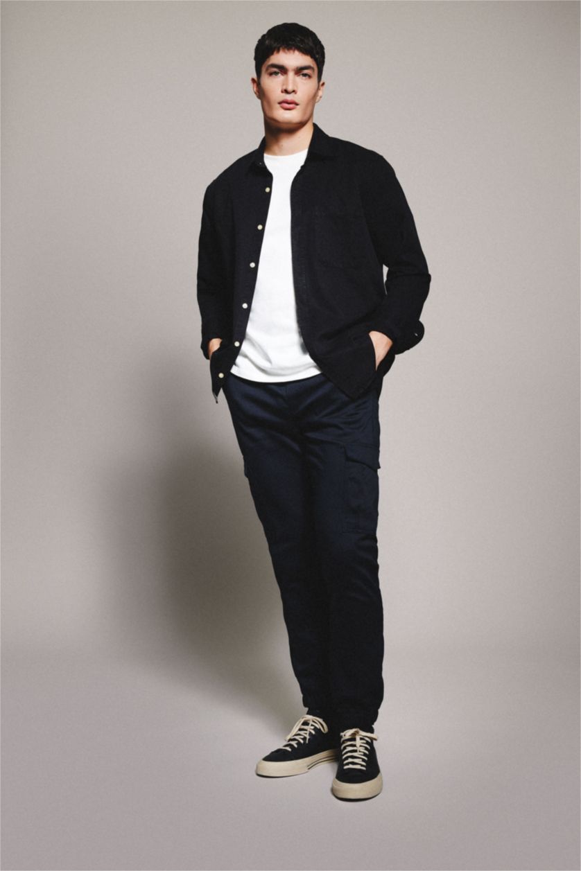 MAN Black Slim Fit Trousers