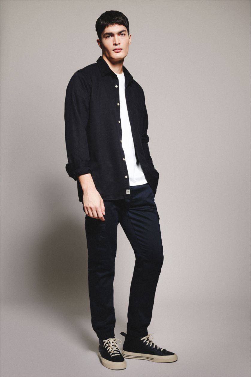 MAN Black Slim Fit Trousers