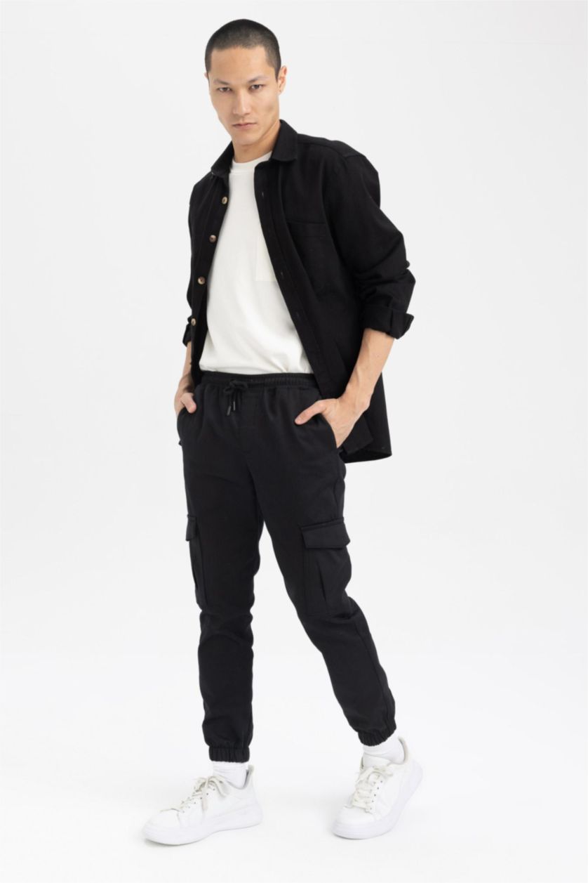 MAN Black Jogger Standard Fit Trousers