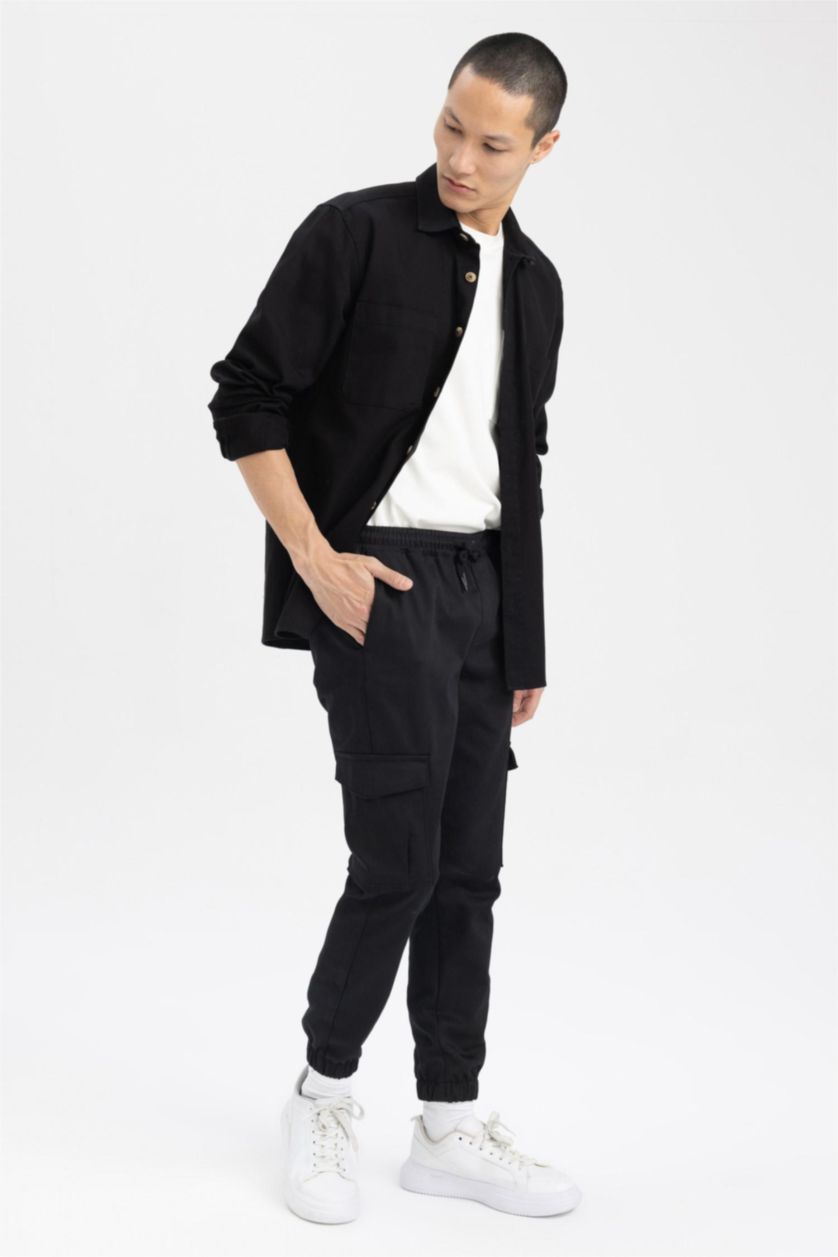 MAN Black Jogger Standard Fit Trousers