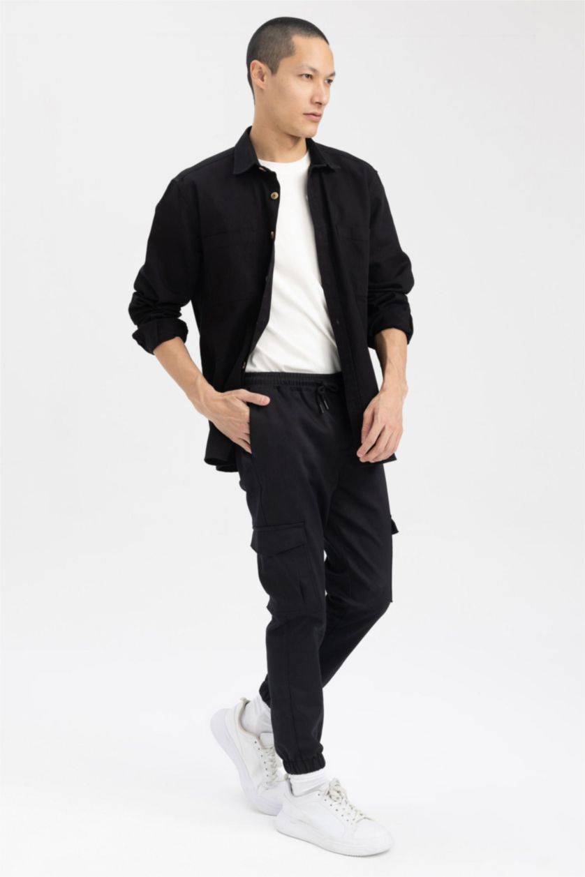 MAN Black Jogger Standard Fit Trousers