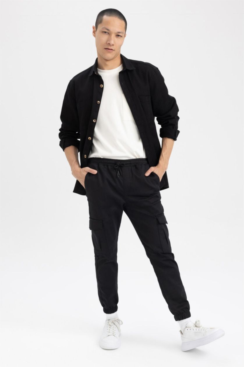 MAN Black Jogger Standard Fit Trousers