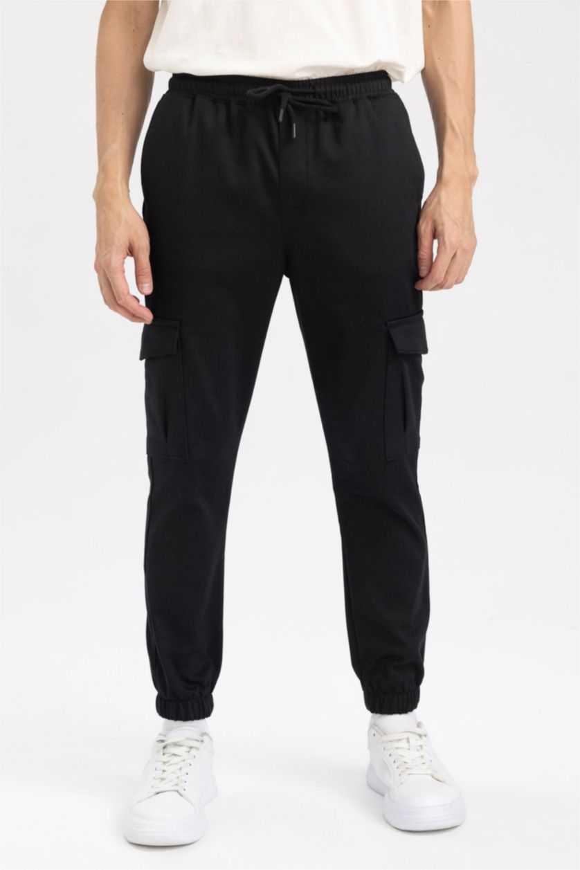 MAN Black Jogger Standard Fit Trousers