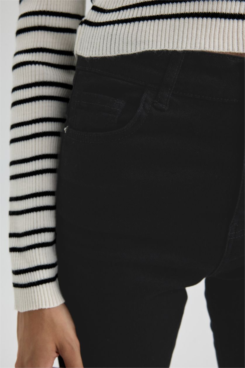 FEMME Noir Pantalon Gabardine