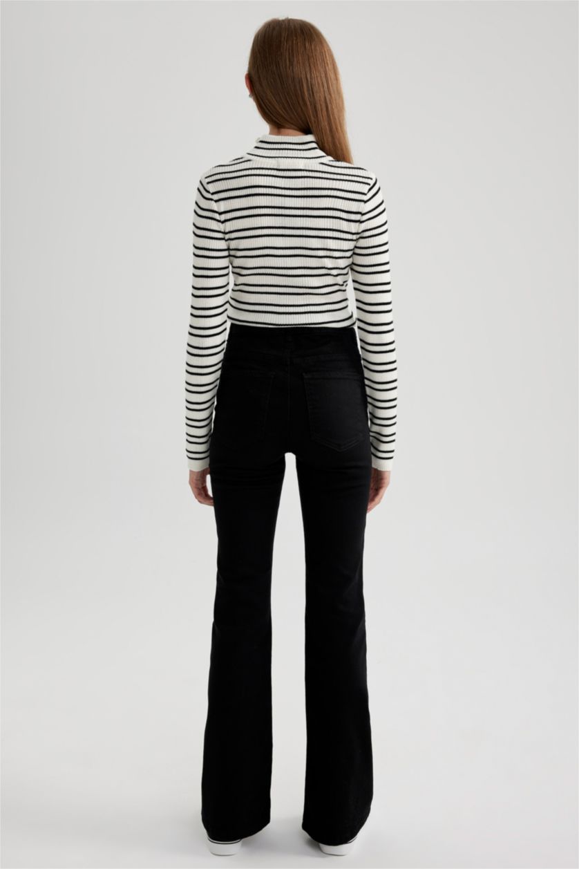 FEMME Noir Pantalon Gabardine