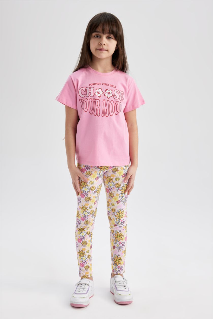 Дівчачий Бежевий Трикотажні легінси бежевого кольору