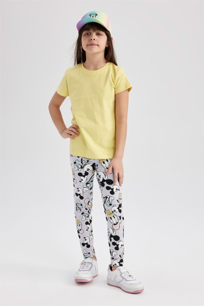 GIRLS & TEENS Light Lilac Girl Mickey Mouse & Friends Print Leggings