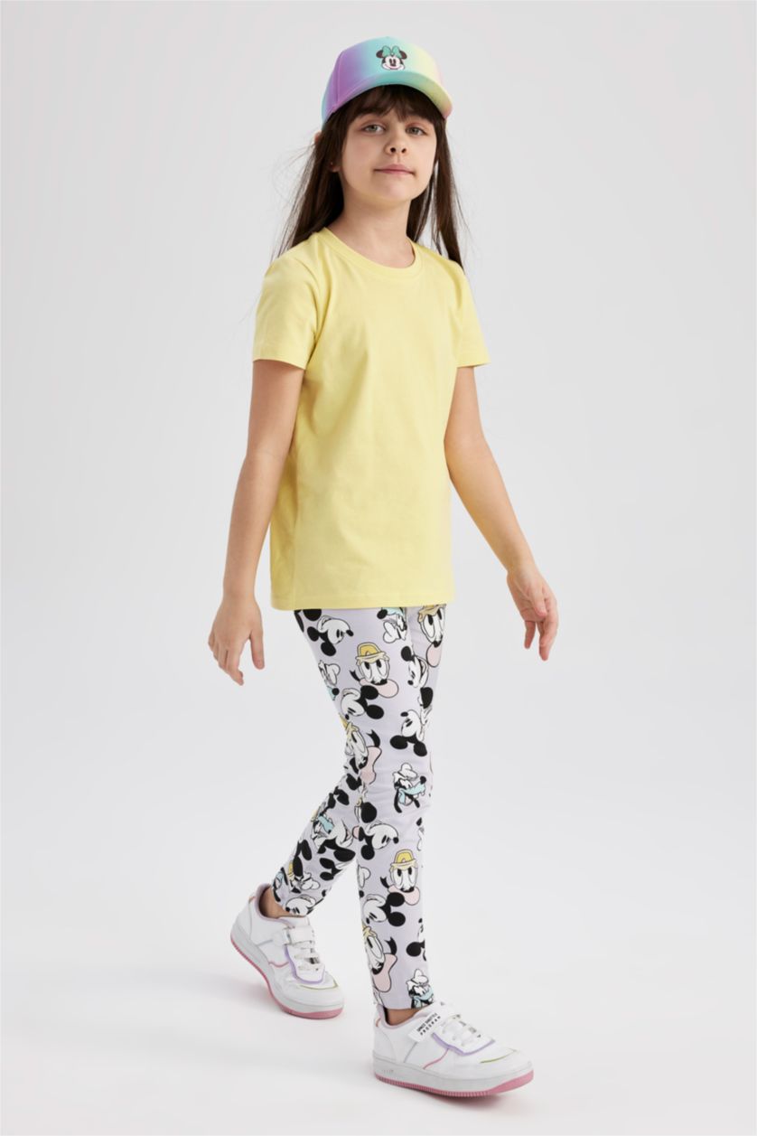 GIRLS & TEENS Light Lilac Girl Mickey Mouse & Friends Print Leggings