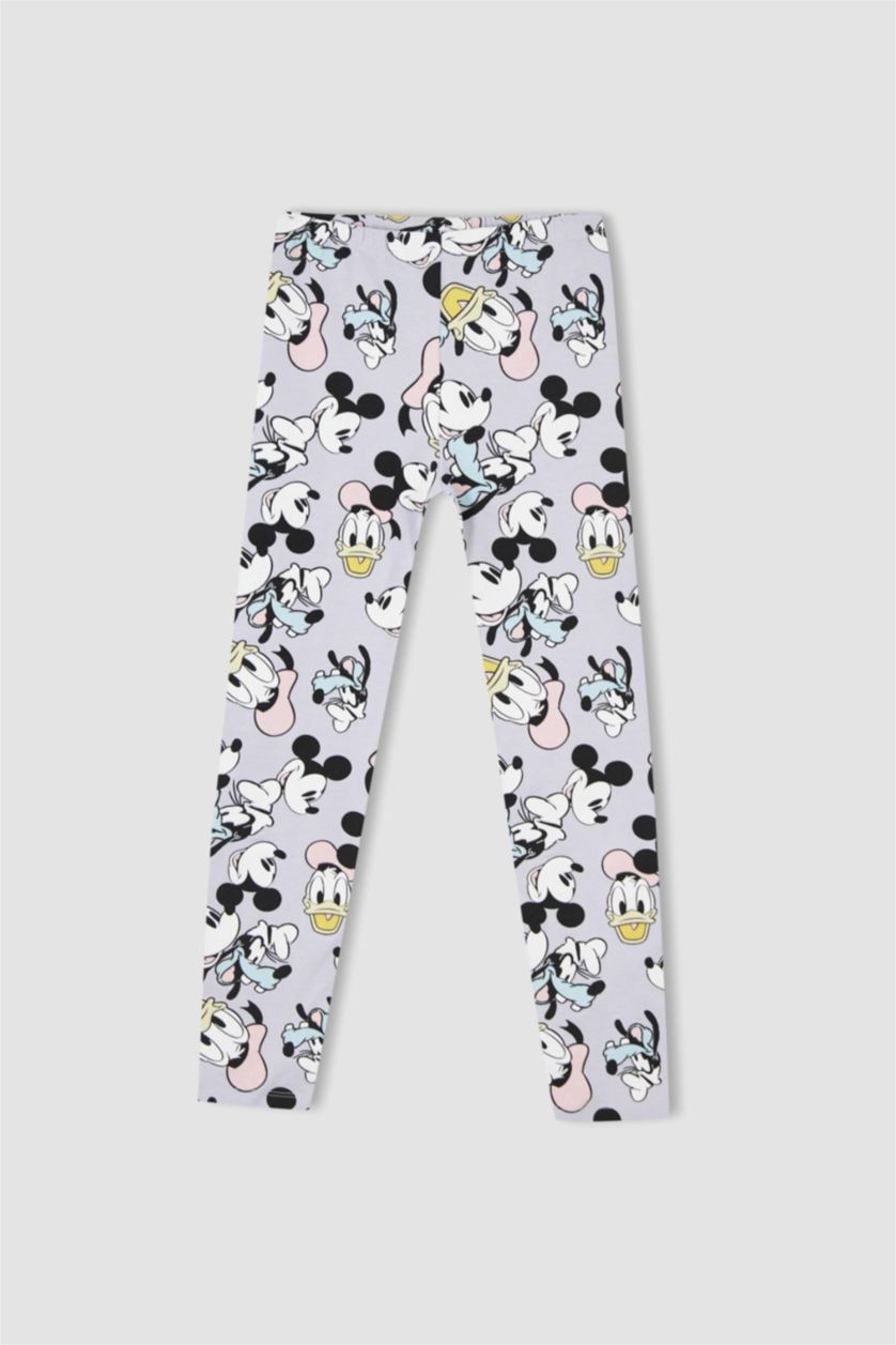 GIRLS & TEENS Light Lilac Girl Mickey Mouse & Friends Print Leggings