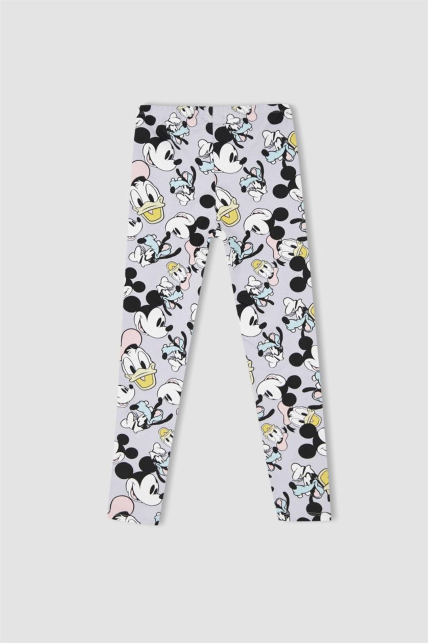 GIRLS & TEENS Light Lilac Girl Mickey Mouse & Friends Print Leggings