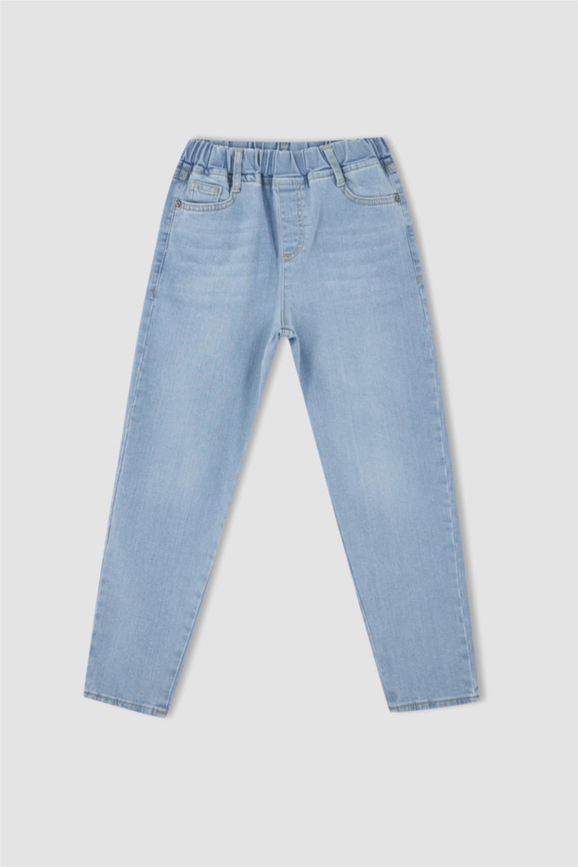 BOYS & TEENS Light Blue Boys Balloon Fit Five Pocket Jean Trousers