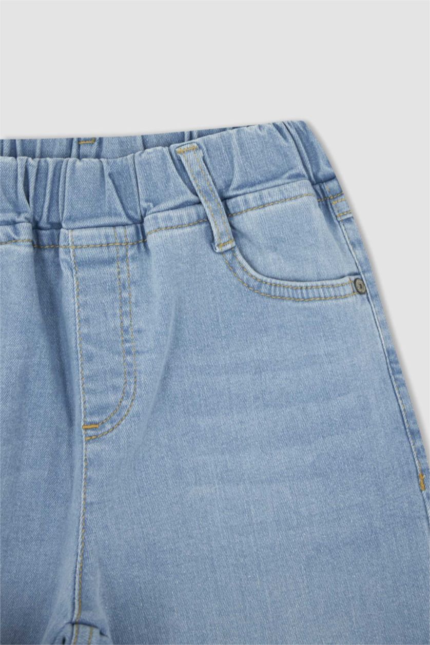 BOYS & TEENS Light Blue Boys Balloon Fit Five Pocket Jean Trousers