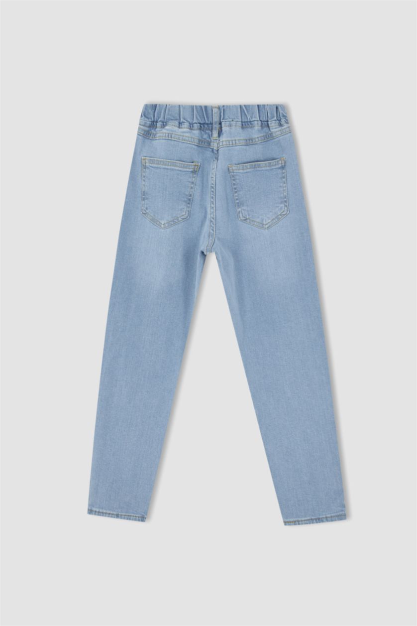 BOYS & TEENS Light Blue Boys Balloon Fit Five Pocket Jean Trousers