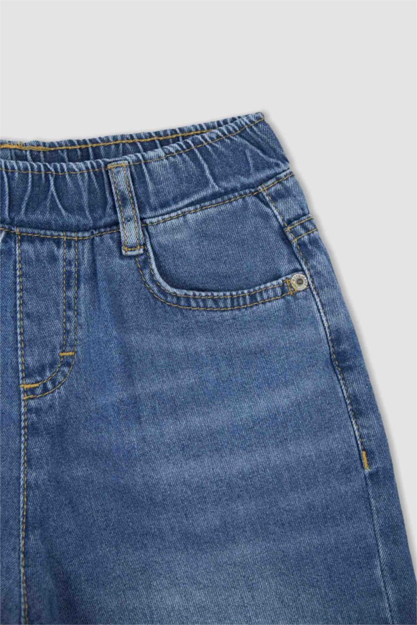 BOYS & TEENS Blue Boy Balloon Fit Crop Jean Short