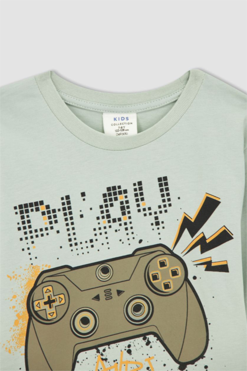 BOYS & TEENS Mint Boy Long Sleeve Game Console Print Pyjama Set