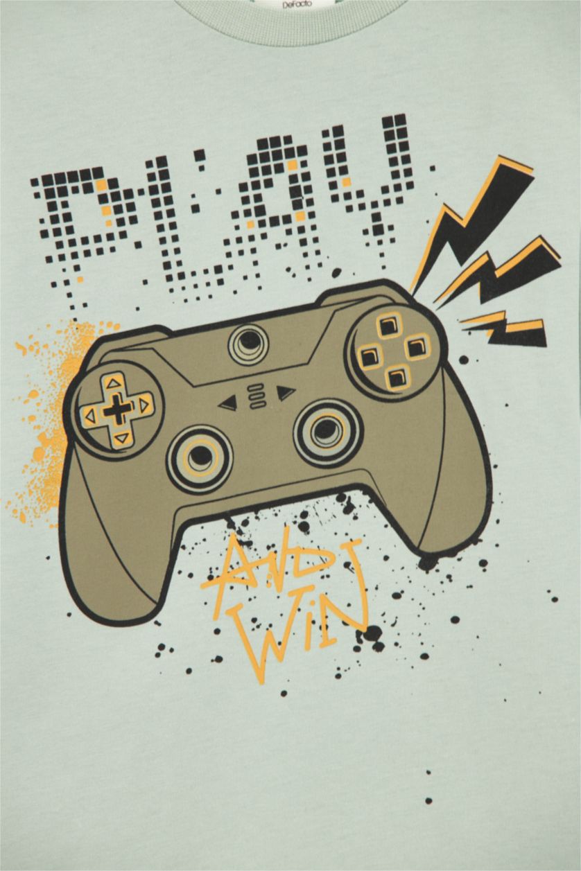 BOYS & TEENS Mint Boy Long Sleeve Game Console Print Pyjama Set